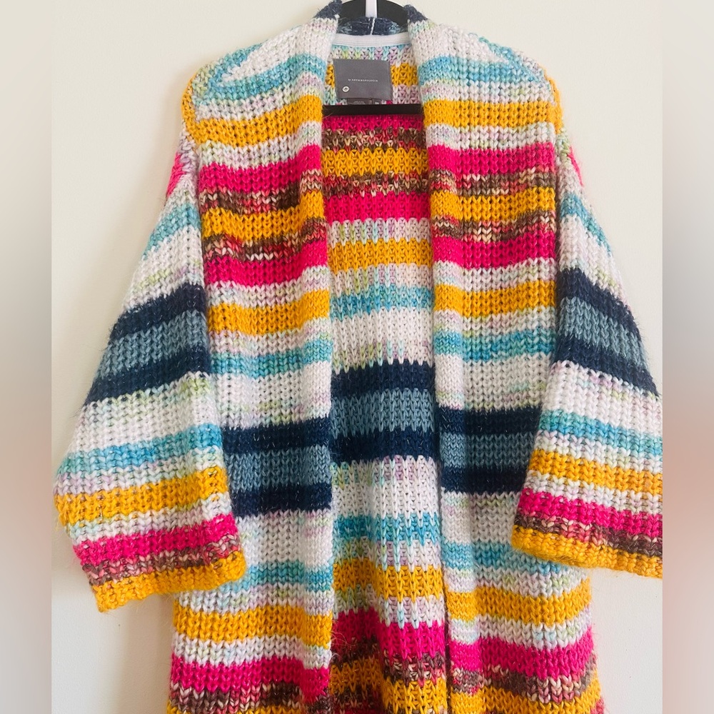Anthropologie Rainbow Duster Cardigan One Size - Picture 5 of 12